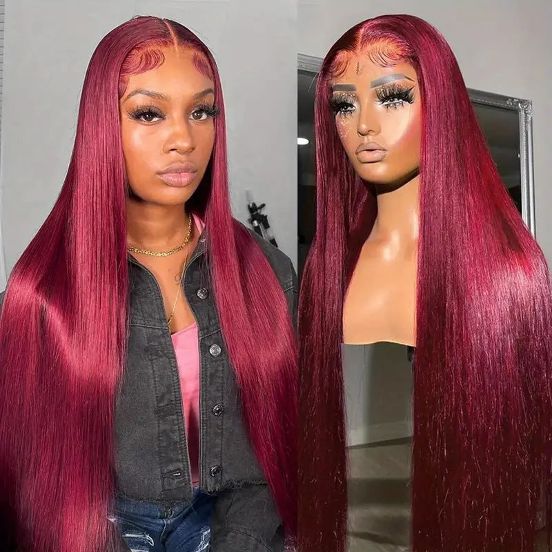 Long Straight Synthetic Wig with Middle Part