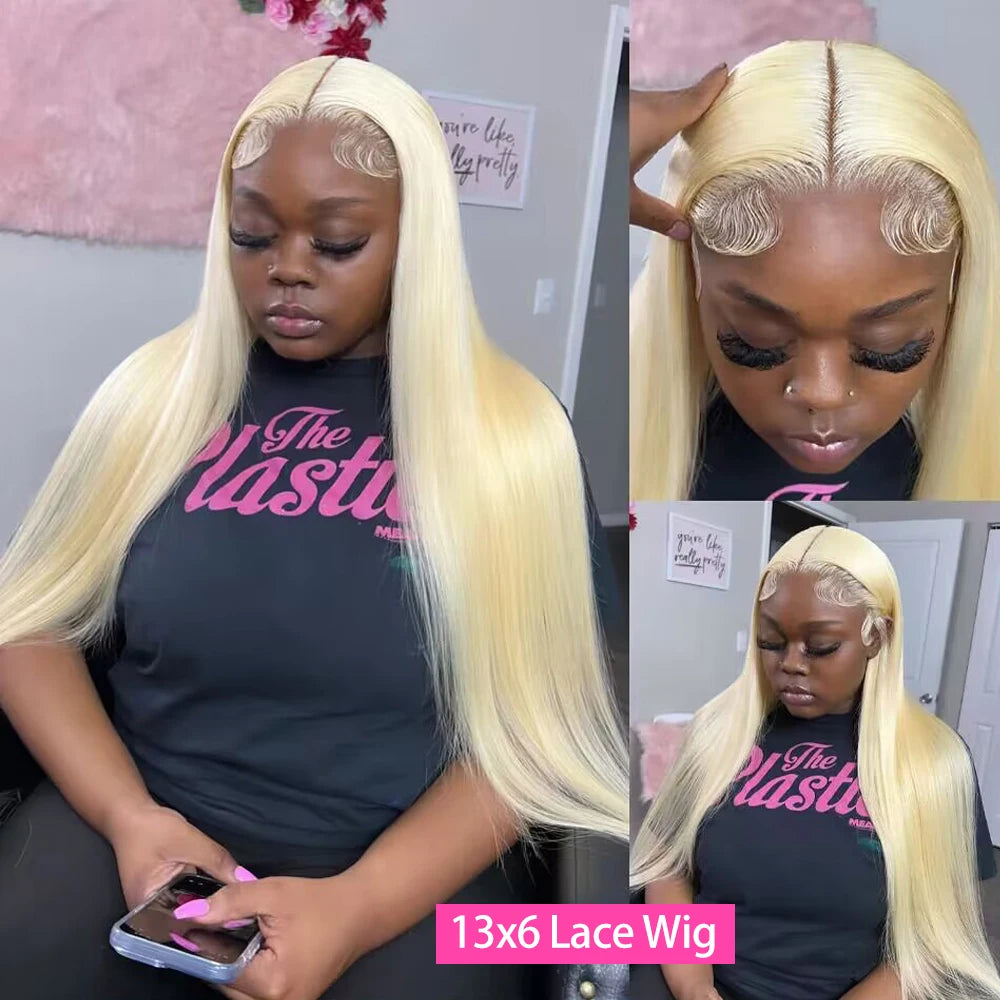 HD Transparent 613 Blonde Straight 13x4 13x6 Lace Front Human Hair - OSASCO