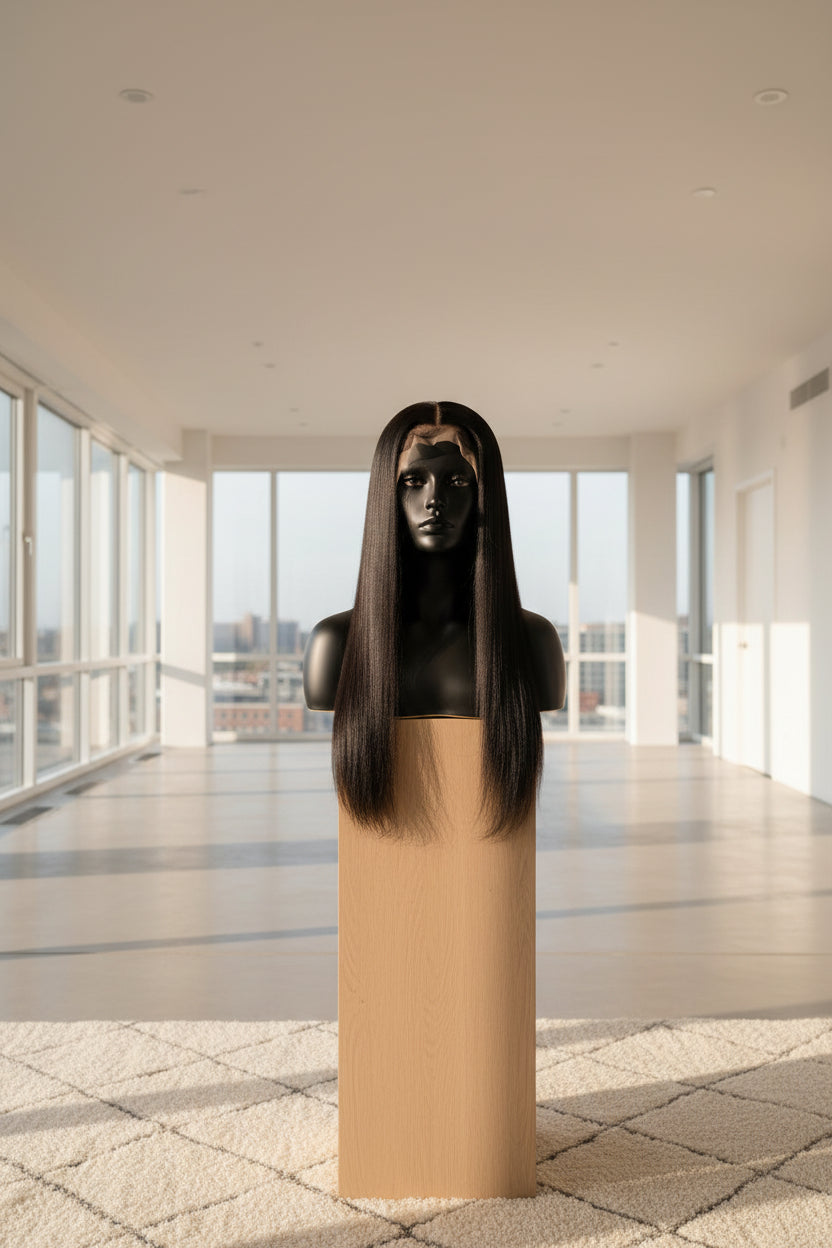 Bone Straight Human Hair Lace Wig — product view