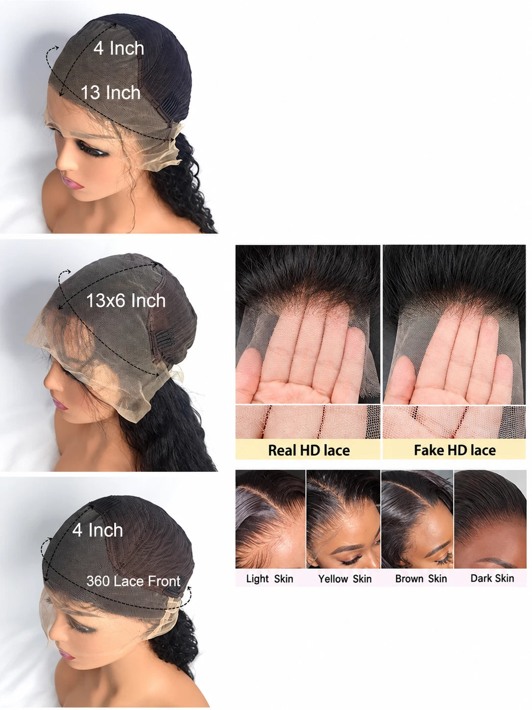 Women's Body Wave Human Hair Lace Wig — product view