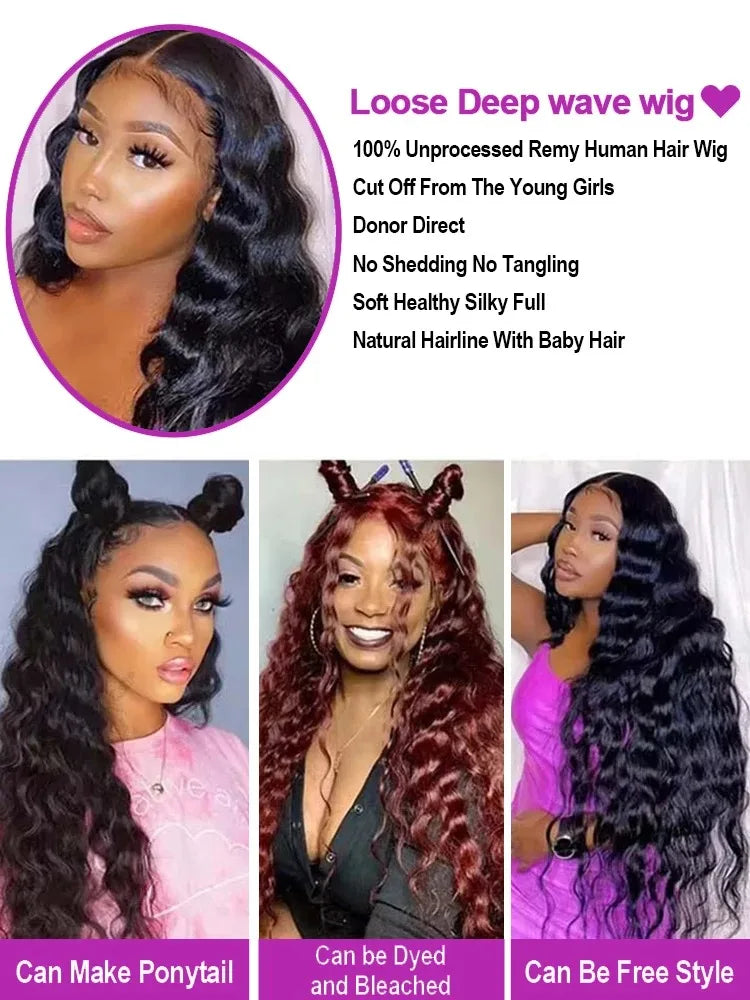 Women's Deep Wave 360 HD Lace Wig — product view
