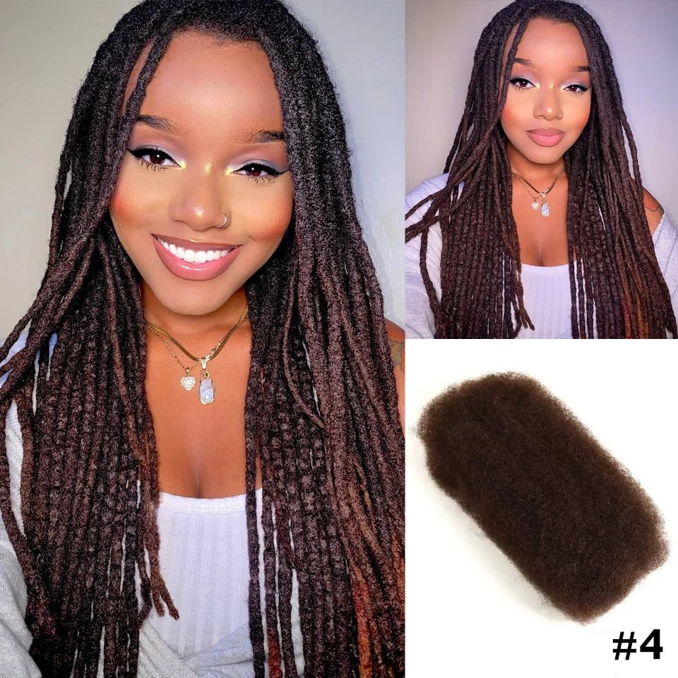 Qvr Afro Kinky Bulk Hair No Attachment 50g Afro Curly Bulk 100% Human - OSASCO