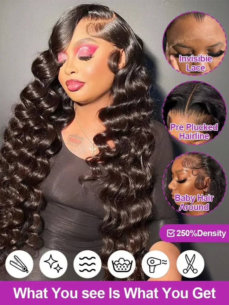 Women's Deep Wave 360 HD Lace Wig — product view