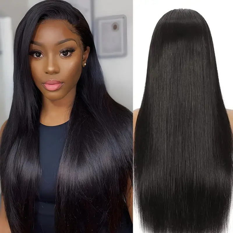 Long Straight Synthetic Wig with Middle Part