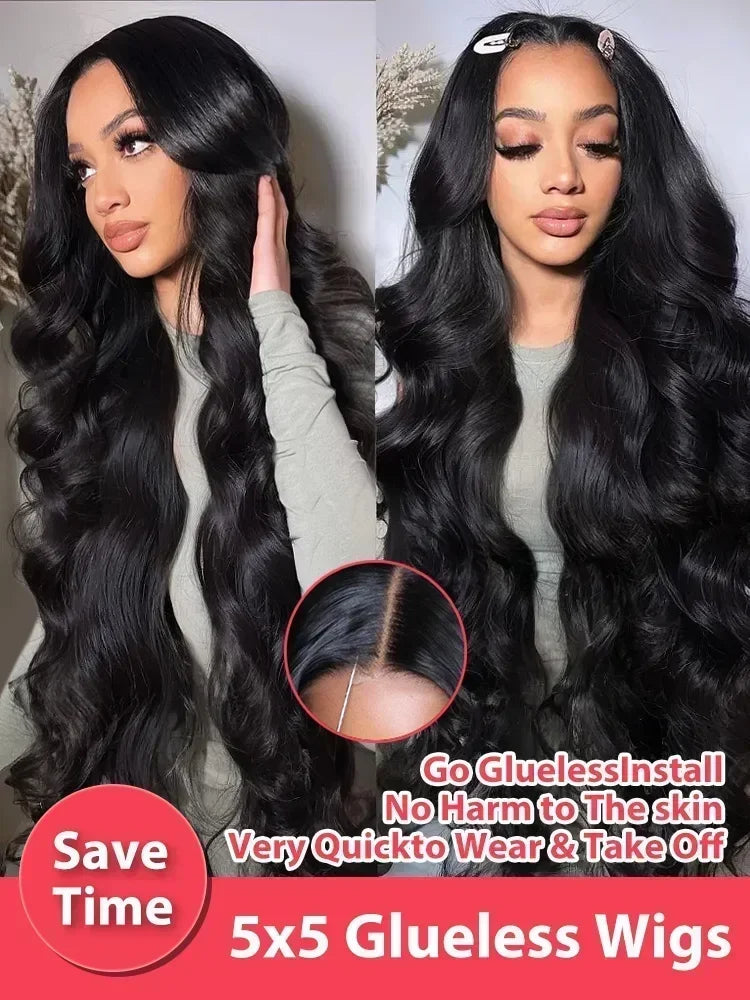 Black Body Wave Lace Wig — product view